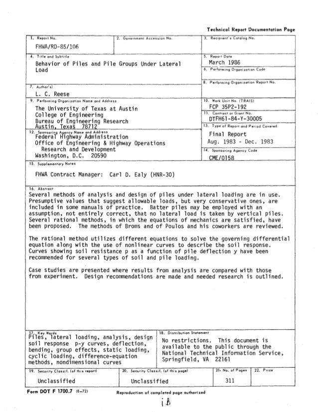 Single Piles And Pile Groups Under Lateral Loading Pdf